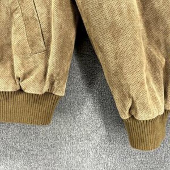 Paul Frederick Jacket Mens Large Brown Suede Leather Bomber full zip pockets - Picture 6 of 15